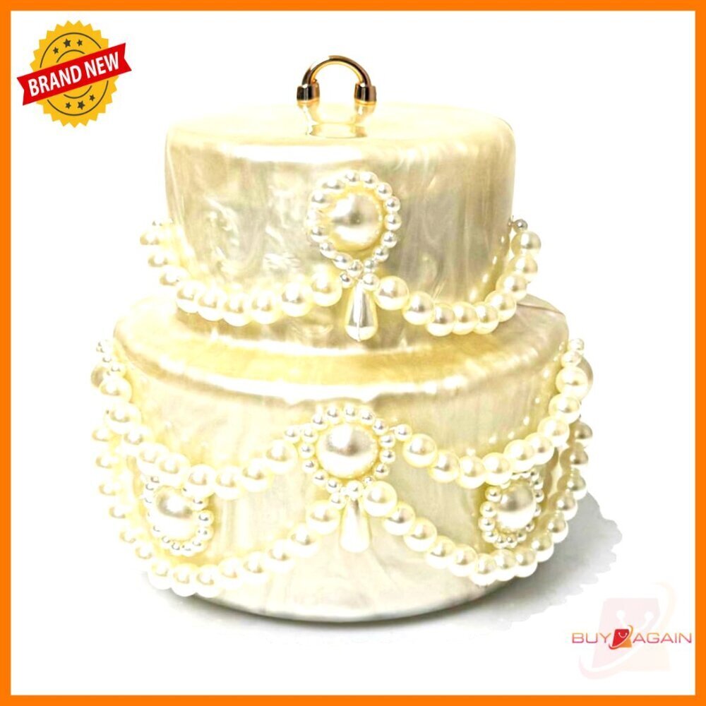Mini Acrylic Cake Shaped Clutch Evening Bag for Wedding Party Prom